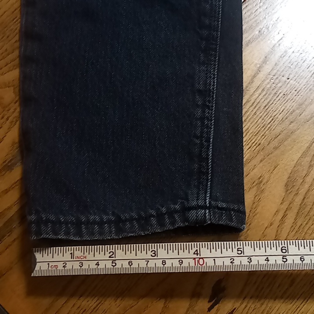 AMERICAN EAGLE Jeans 0 SHORT Womens MOM Denim FADED BLACK Preowned Distressed - Picture 3 of 9